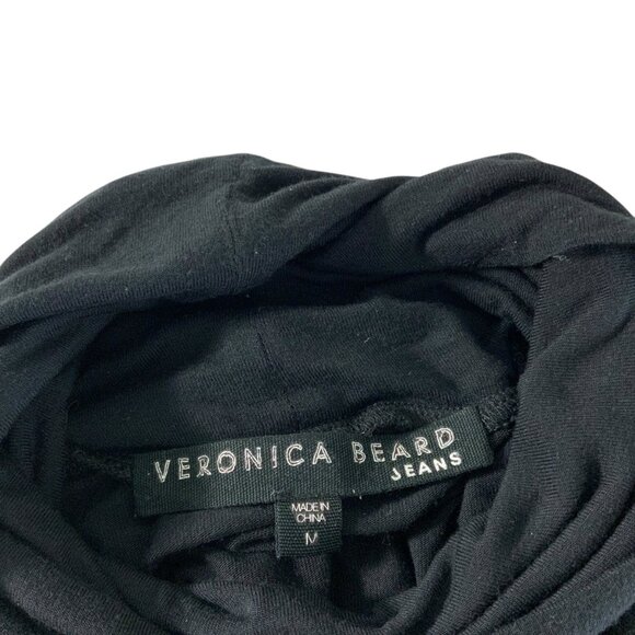 Veronica Beard Jeans Manda Dress M Black Turtleneck - Picture 4 of 13
